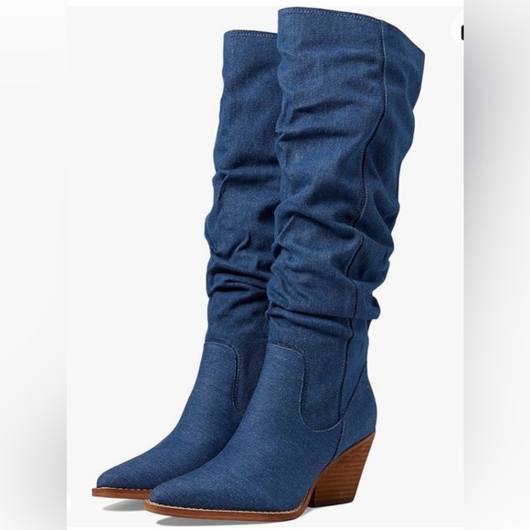 NEW Zodiac Denim Scrunched Boots - Picture 1 of 12